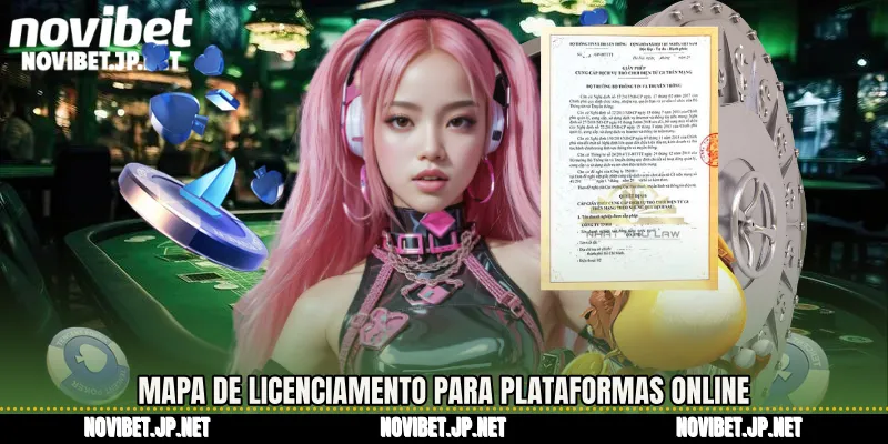 Mapa de licenciamento para plataformas online
