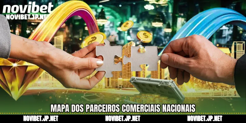 Mapa dos parceiros comerciais nacionais